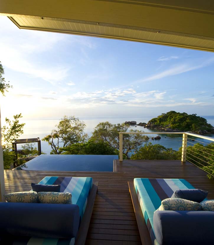 View from a balcony at the Lizard Island resort in Queensland.