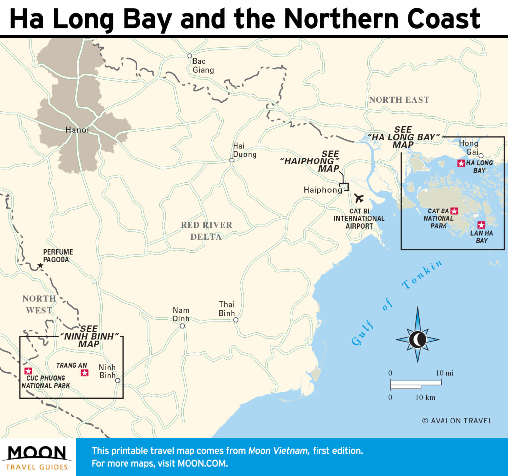 Travel map of Ha Long Bay and the Northern Coast of Vietnam