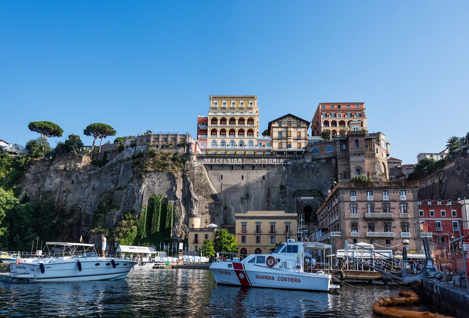 The town of Sorrento sits atop cliffs overlooking the Bay of Naples. Image by John Greim / LightRocket / Getty