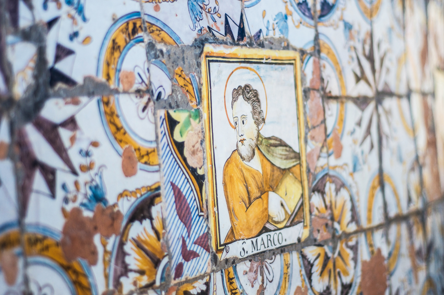 A tiled wall at Chiesa di Santa Maria del Soccorso on the island of Capri. Image by Helena Smith / Lonely Planet