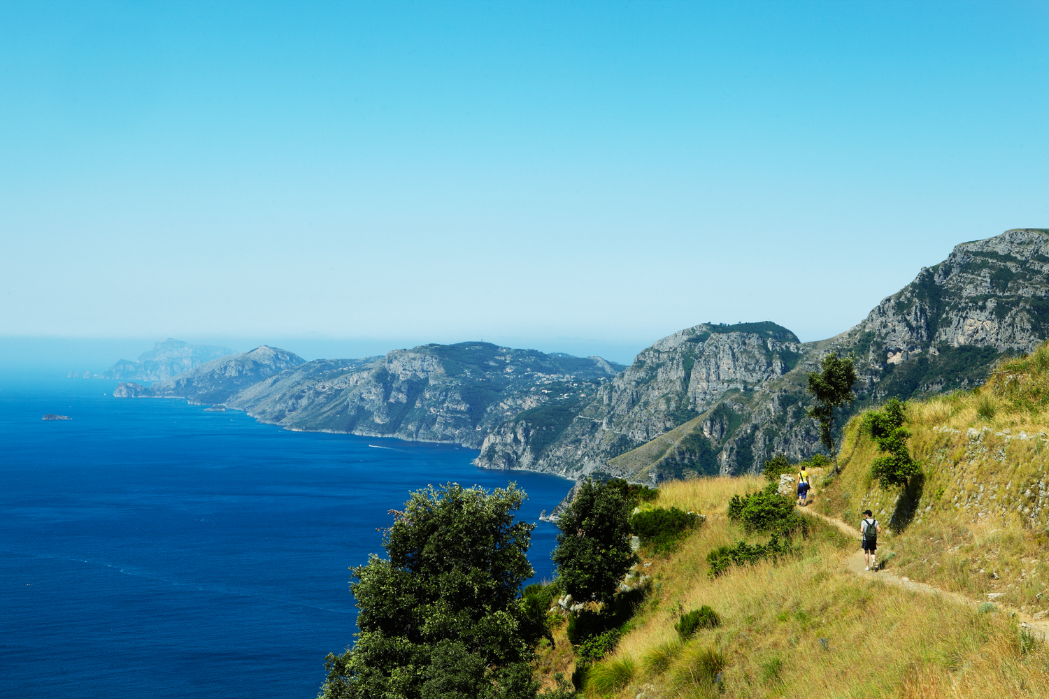 A hike along Sentiero degli Dei (Path of the Gods) provides incredible views of the Amalfi Coast and the island of Capri. Image by Mark Read / Lonely Planet