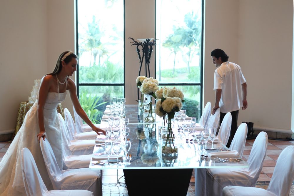 Wyndham Rio Mar Wedding Table Setting