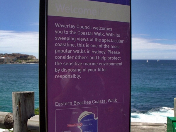 coastal walk sign