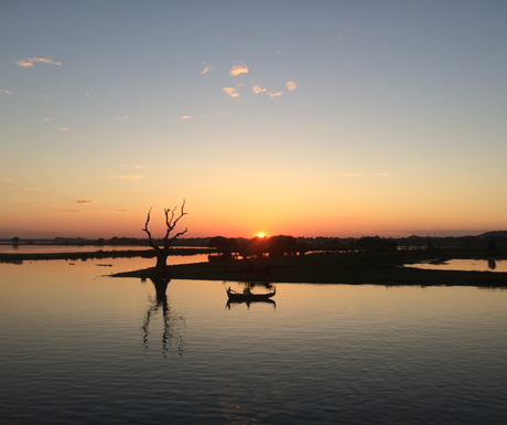 View-from-the-U-Bein-Bridge-at-sunrise