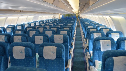 Economy class on Air Mauritius.