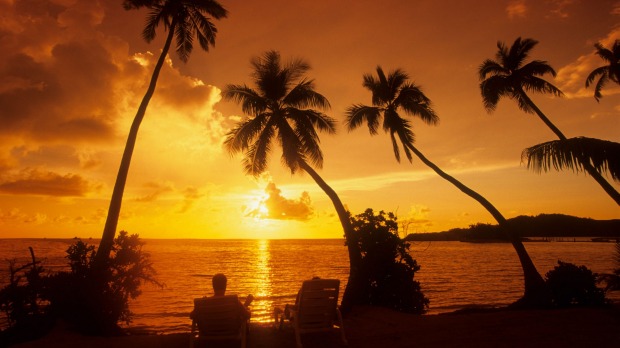 Sunset at the Mamanuca Islands.