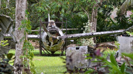 The open air war museum  at Guadalcanal.