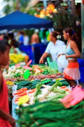 Shopping for sarongs, baskets, carvings and pearls is a multisensory experience at Papeete's public market, where the ...