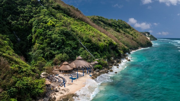 Perfect Southeast Asian beach: Ungasan Beach, Karma Kandara, Bali, Indonesia.
