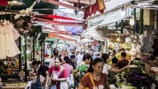 A Hong Kong  market.