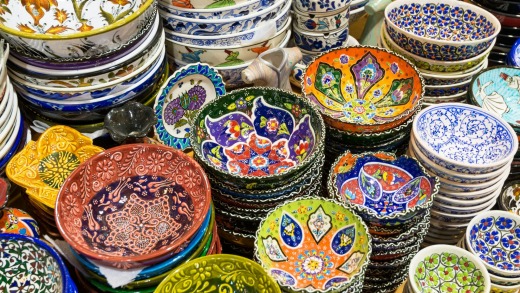 Ceramics from the Grand Bazaar, Turkey.