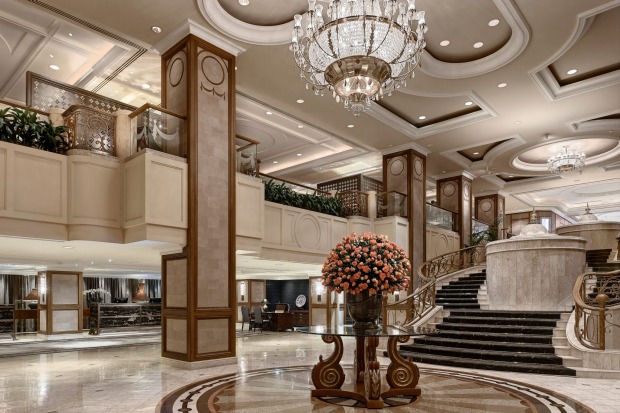 The lobby at The Langham.