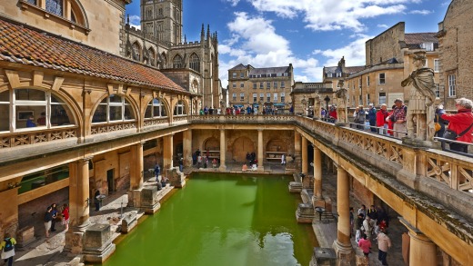 The Roman Baths complex in Bath.