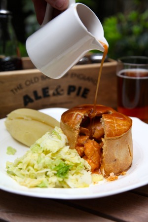 Chicken and chorizo pie at The Old Bank of England.