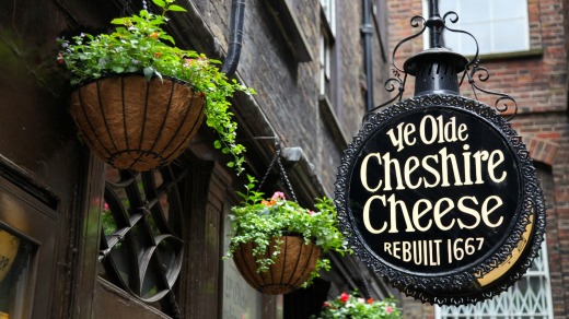 Ye Olde Cheshire Cheese, in London.