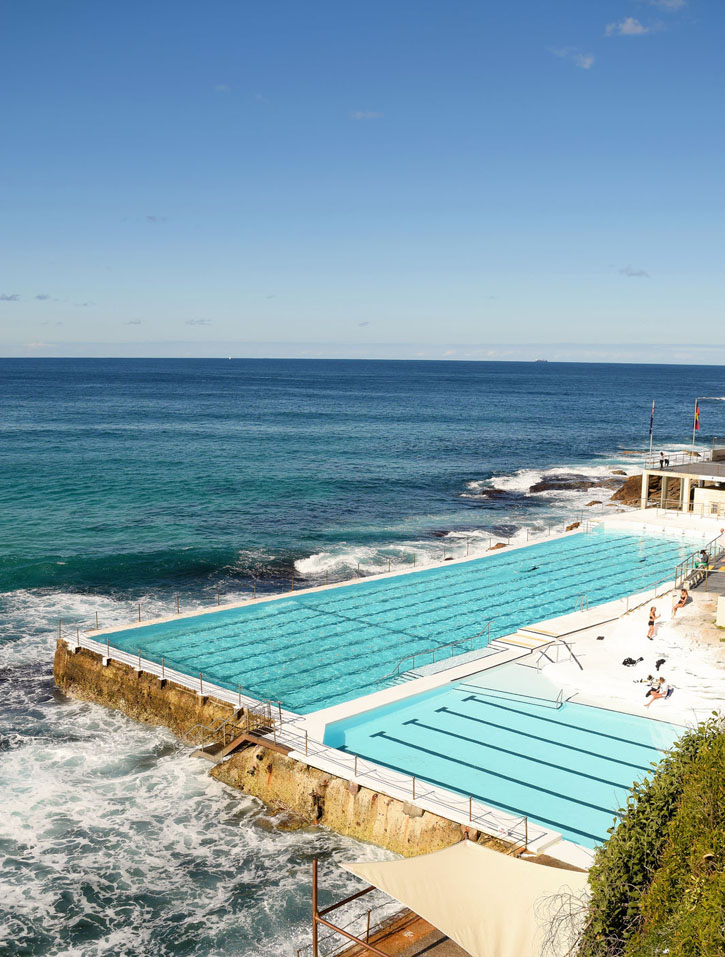 Bondi Icebergs swimming pool on Bondi Beach, Sydney, Australia.