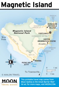 Travel map of Magnetic Island National Park, Australia