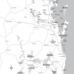 map of Brisbane and the Queensland Coast