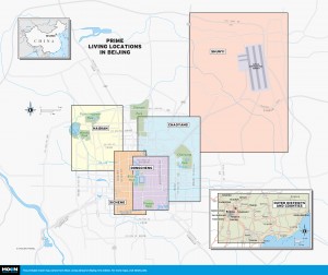 map of Prime Living Locations in Beijing