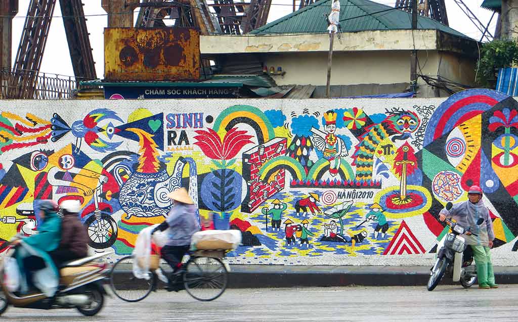 Mosaic mural in Hanoi. Photo © Dana Filek-Gibson.
