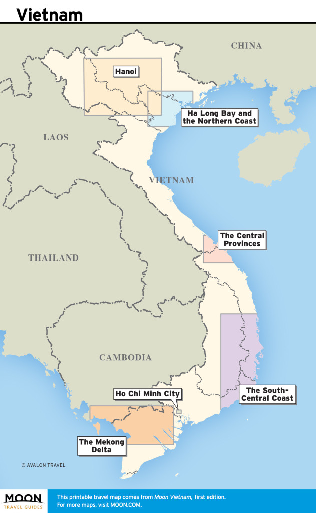 Travel map of Vietnam