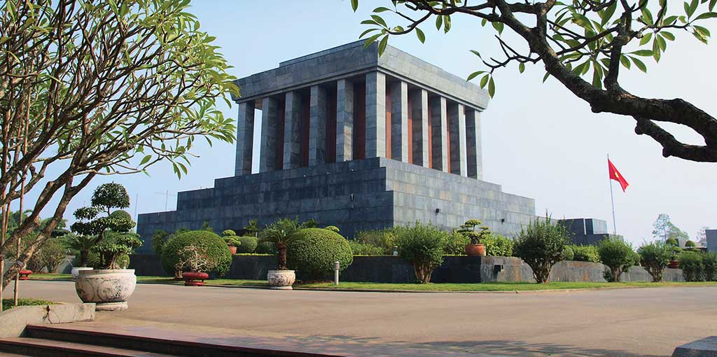 Ho Chi Minh Mausoleum stands in the Ba Dihn District. Photo © Dana Filek-Gibson.