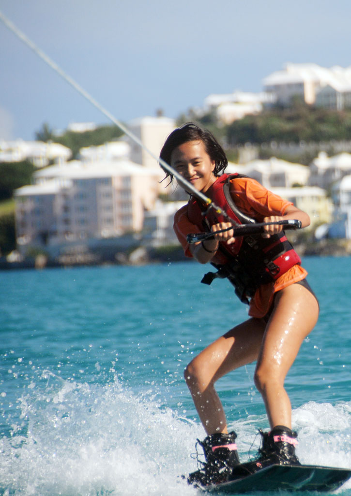 Wakeboarding is one of scores of popular water sports in Bermuda.