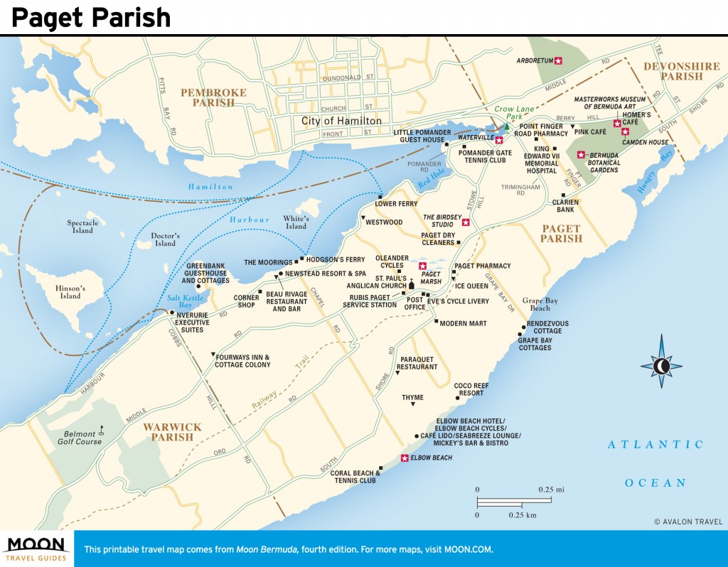 Travel map of Paget Parish, Bermuda