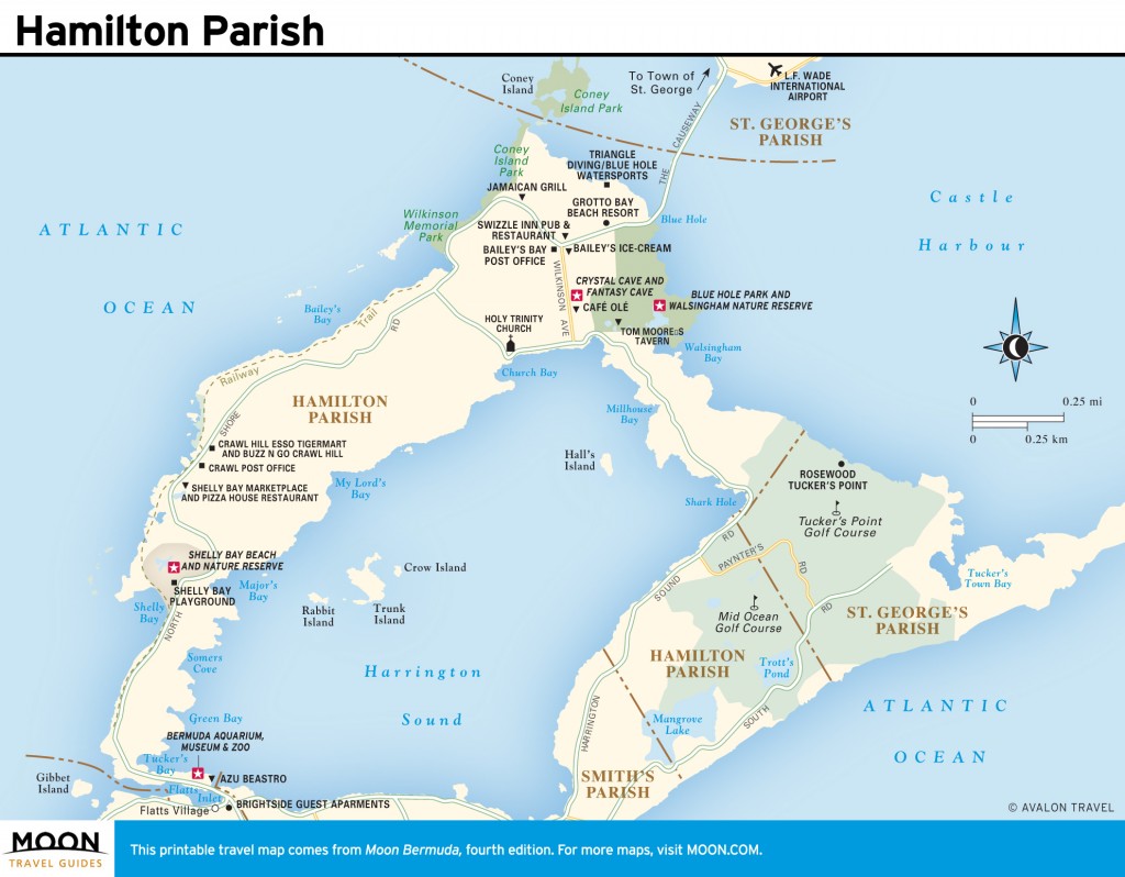 Travel map of Hamilton Parish, Bermuda