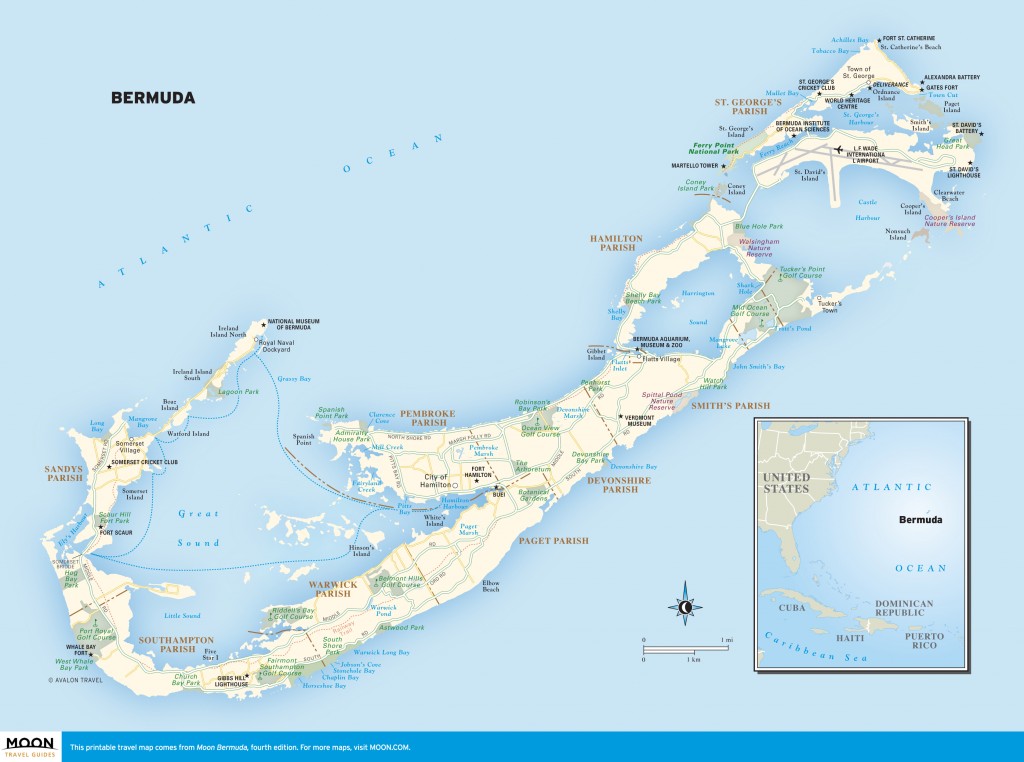 Travel map of Bermuda
