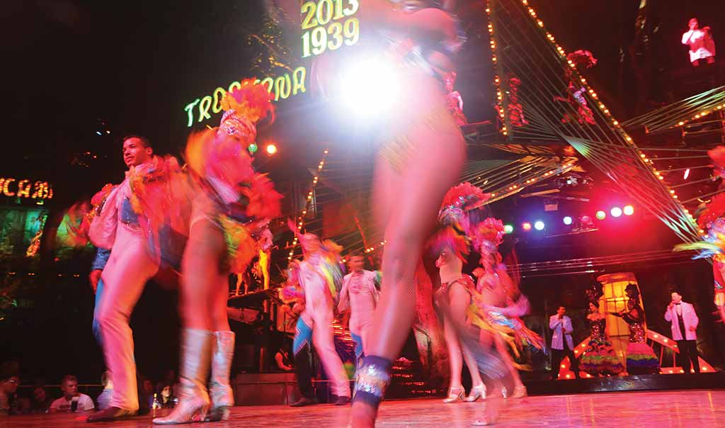 Sexy Las Vegas-style cabarets, such as Tropicana, remain a staple of Cuban entertainment. Photo © Christopher P. Baker.