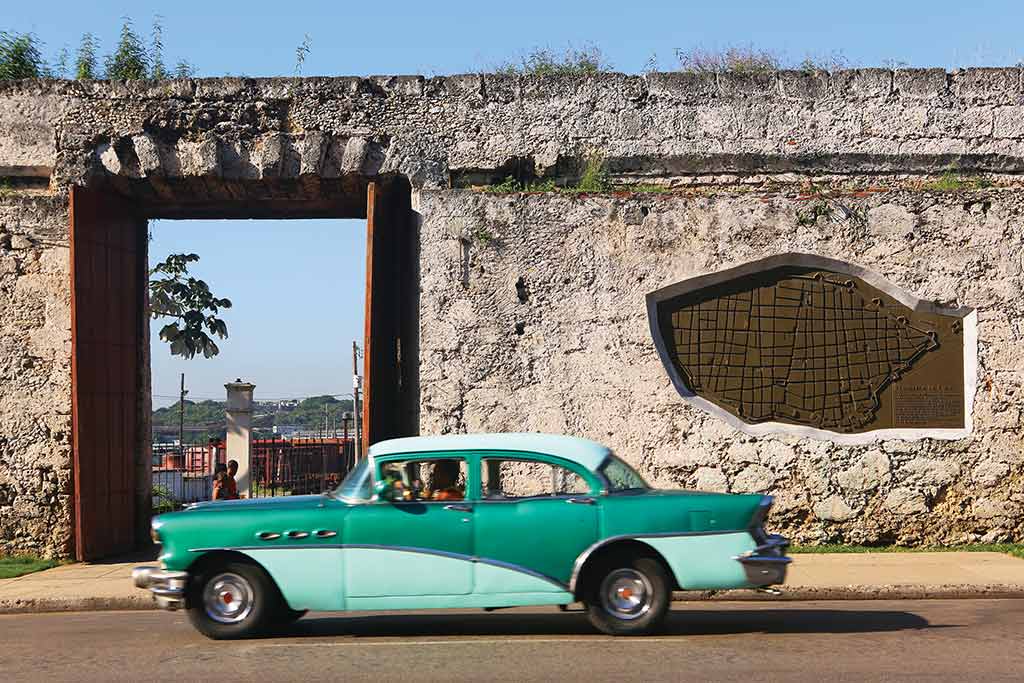 Remnant of one of Havana's old city walls in Habana Vieja. Photo © Christopher P. Baker.