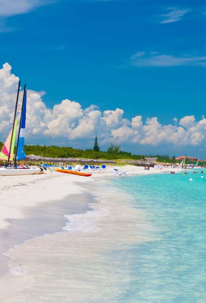 The white sand beach of Veradero, Cuba.