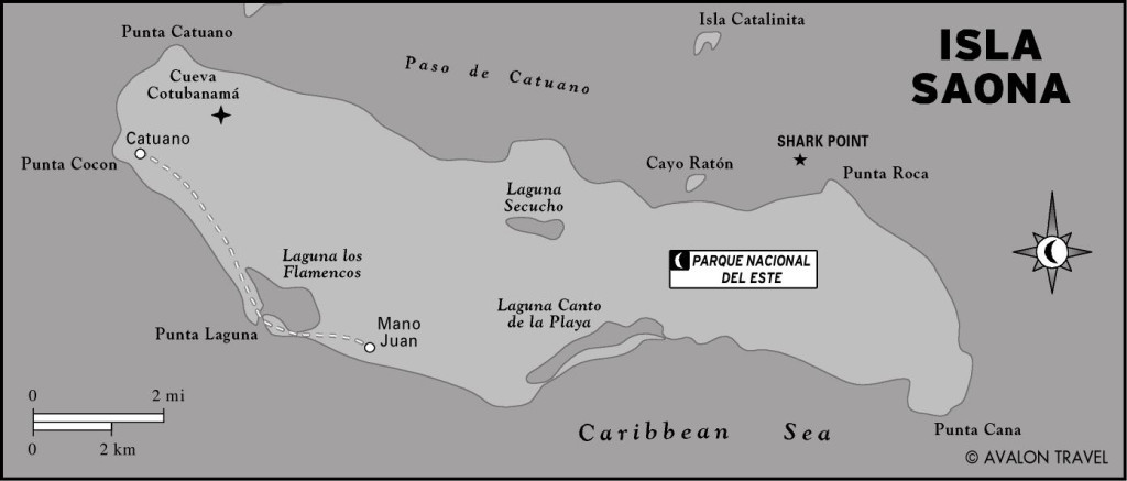 Map of Isla Saona, Dominican Republic