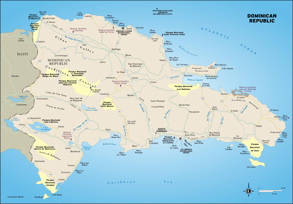 Color map of the Dominican Republic