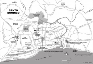 Map of Santo Domingo, Dominican Republic