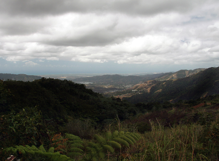 The gorgeous mountain view near El Toro Negro forest, Puerto Rico.