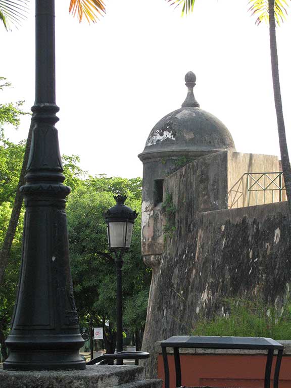 La Muralla, a nearly 400-year-old wall that surrounds Old San Juan. Photo © Suzanne Van Atten.