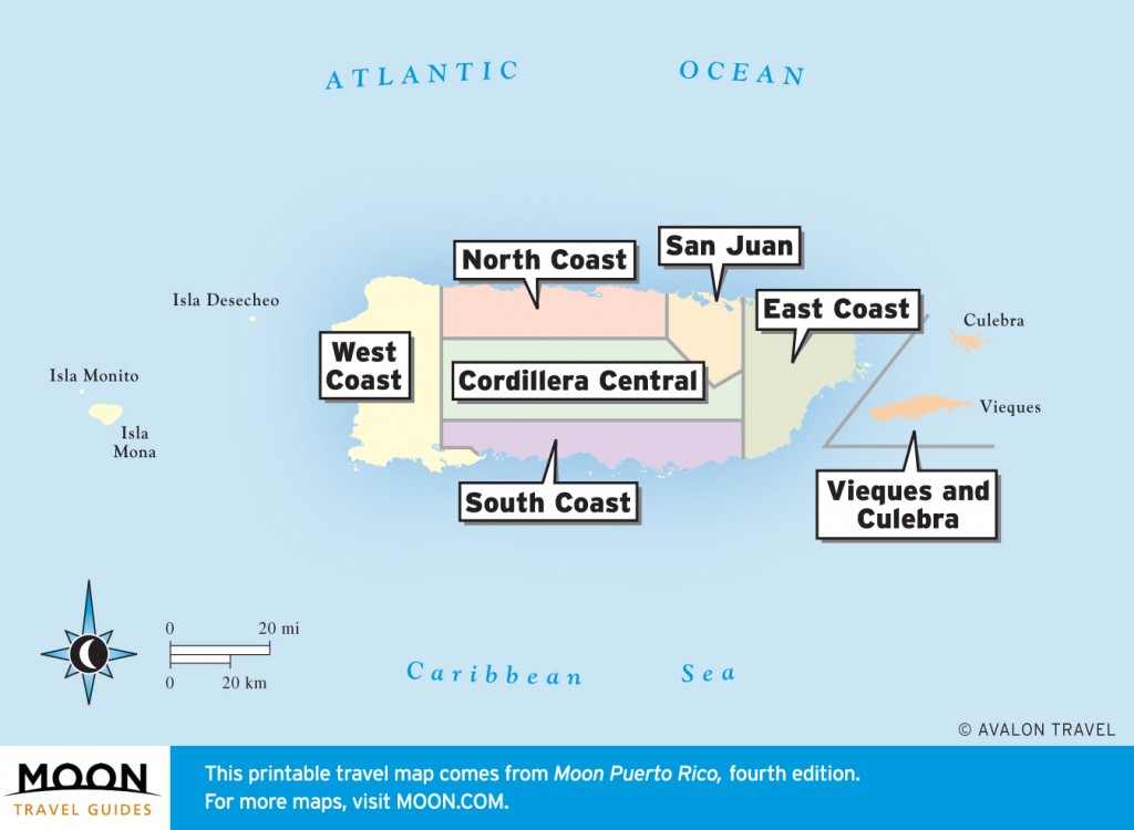 Puerto Rico travel maps by region