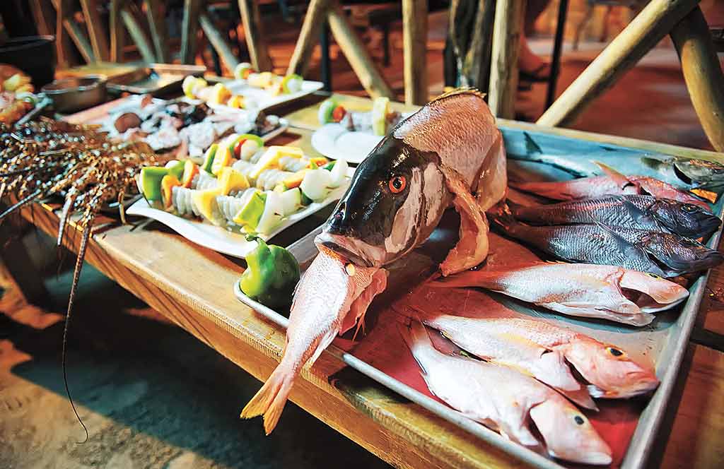 Catch of the day on display outside Rose's Grill and Bar. Photo © Lebawit Lily Girma.