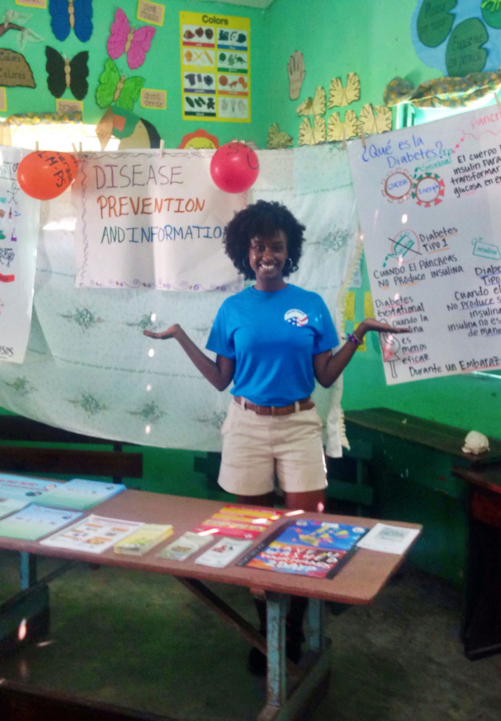 Volunteer Sameera Hassan in Belize.