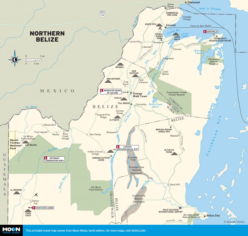 Map of Northern Belize