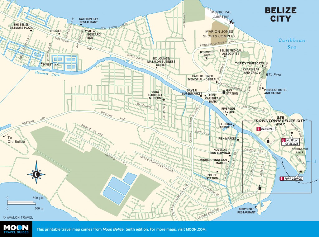 Map of Belize City