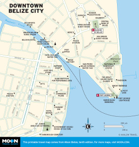 Map of Downtown Belize City
