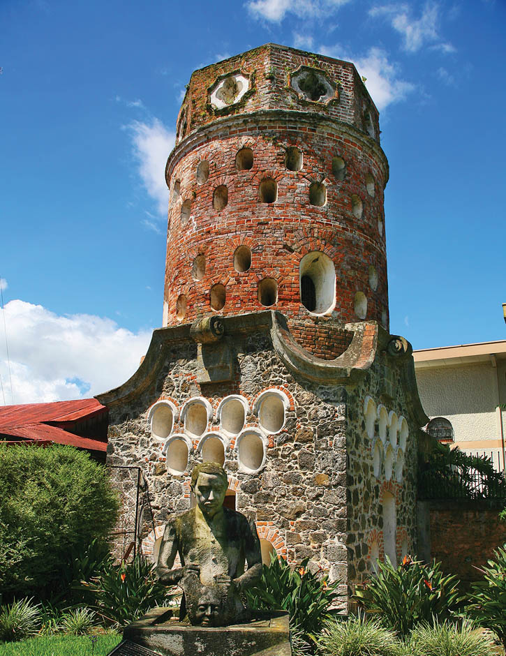 El Fortín, a circular fortress tower, in Heredia, Costa Rica.