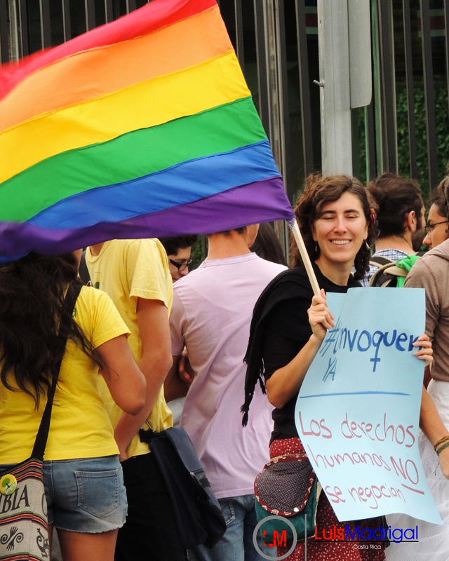 Demonstrators with Frente por los Derechos Igualitarios in Costa Rica.