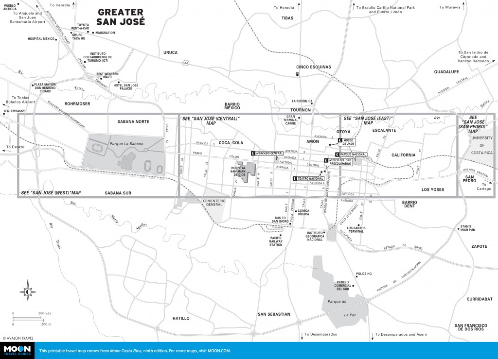 Map of Greater San José, Costa Rica