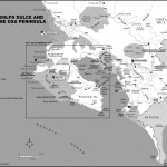 Map of Golfo Dulce and the Osa Peninsula, Costa Rica