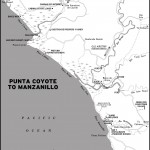Map of Punta Coyote to Manzanillo, Costa Rica