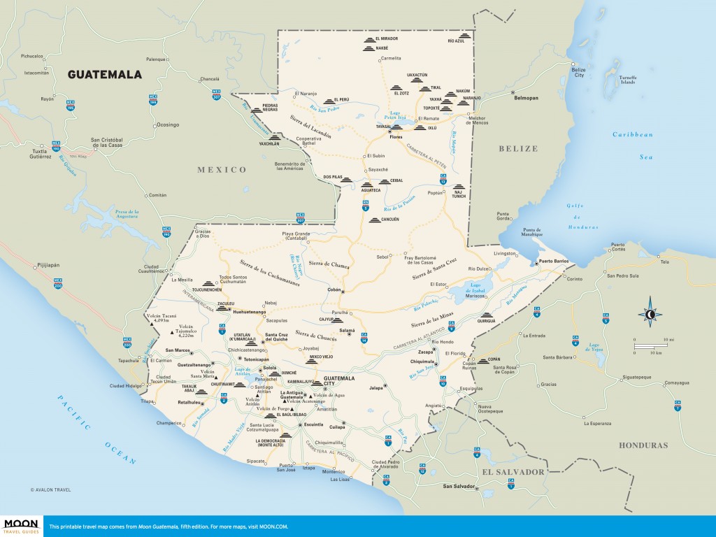 Travel map of Guatemala